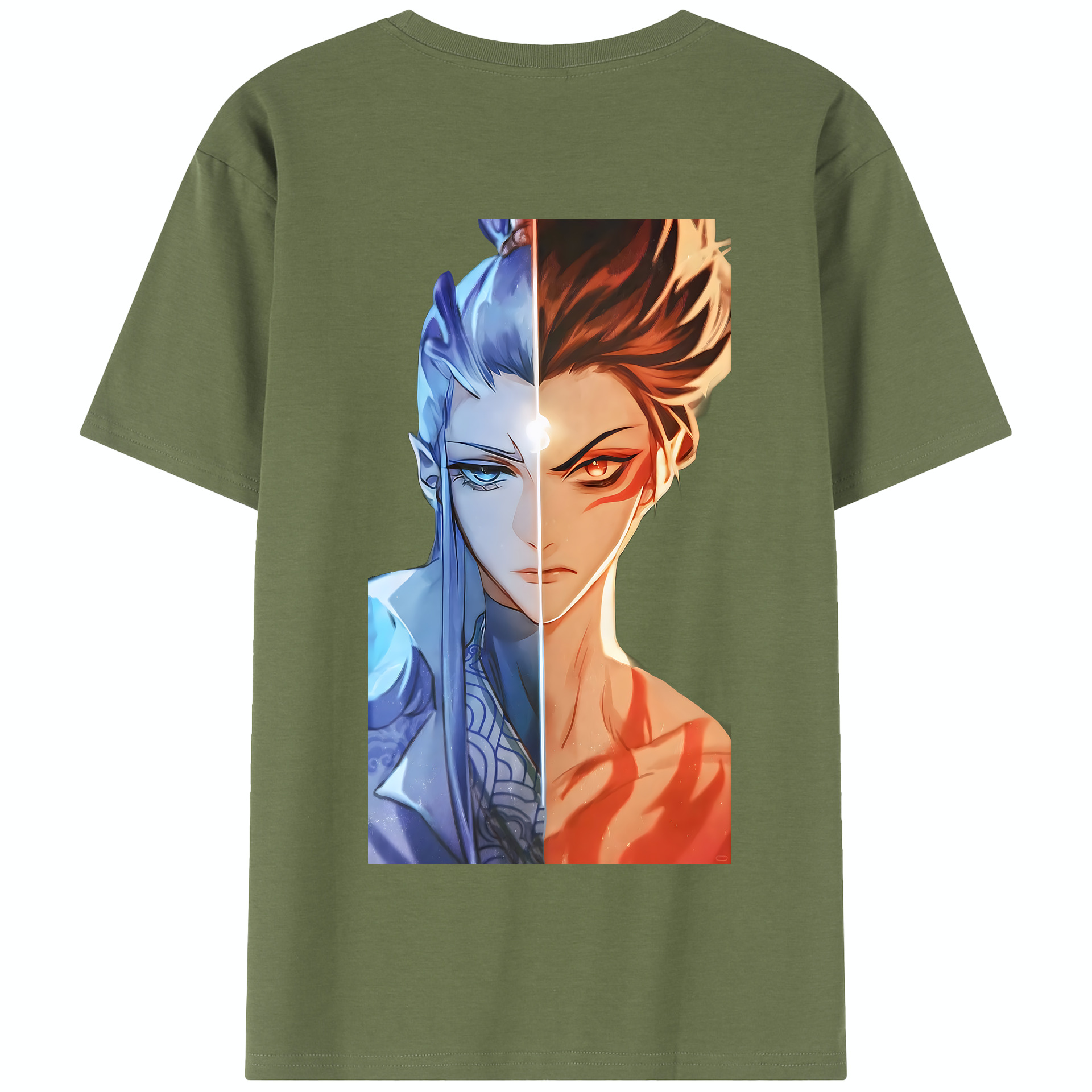 （画像用） Ne Zha 2 ナタ 魔童の大暴れ 綿100％半袖Tシャツ（背面プリント）